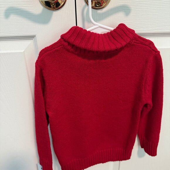 NWT Cat & Jack red cable knit sweater 4T - Picture 3 of 3